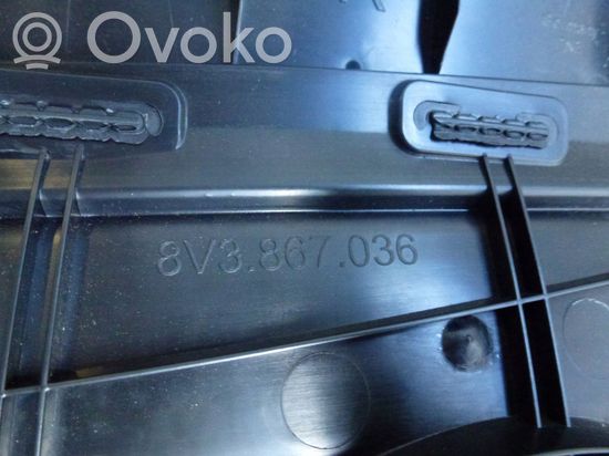 Audi A3 S3 A3 Sportback 8V Trunk/boot side trim panel 8V3867036