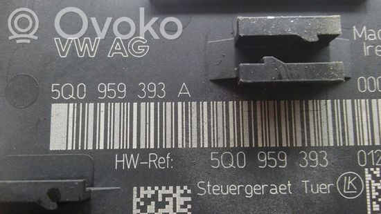 Audi A3 S3 A3 Sportback 8V Door control unit/module 5Q0959393A