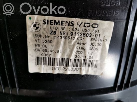 BMW 3 E90 E91 Speedometer (instrument cluster) 912260301