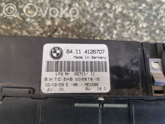 BMW 3 E46 Climate control unit 4126707