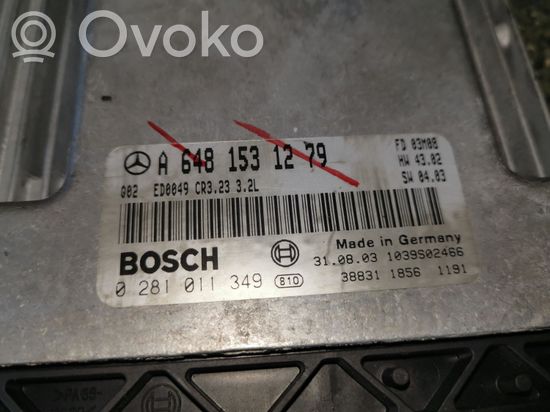 Mercedes-Benz E W211 Engine control unit/module A6481531279 0281011349