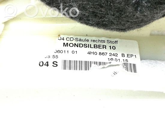 Audi A8 S8 D4 4H (D) pillar trim (bottom) 4H0867242B