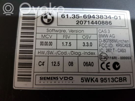 BMW 5 E60 E61 Comfort/convenience module 5WK49513CBR