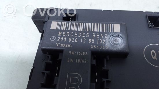 Mercedes-Benz C W203 Door control unit/module 2038201285