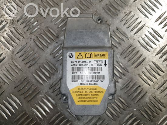 BMW 5 E60 E61 Airbag control unit/module 9114215 6577911421501