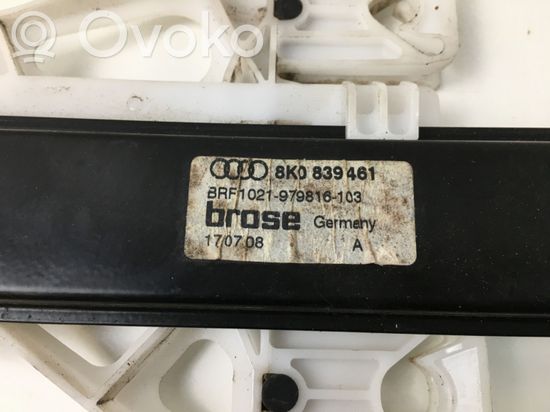 Audi A4 S4 B8 8K Rear window lifting mechanism without motor 8K0839461