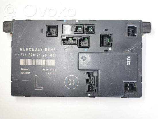 Mercedes-Benz E W211 Door control unit/module 2118707126