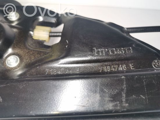 BMW 5 E60 E61 Rear door window regulator with motor 7184744S 6922320