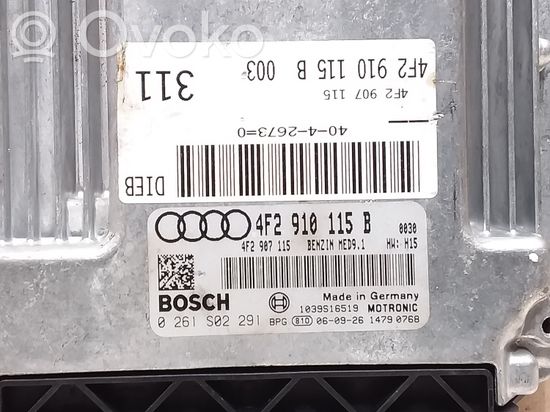 Audi A6 S6 C6 4F Engine control unit/module 4F2910115B 0261S02291