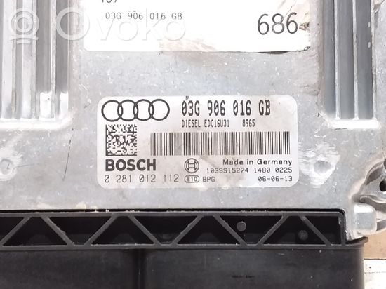 Audi A6 S6 C6 4F Engine control unit/module 03G906016GB 0281012112