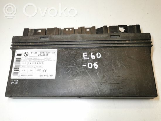 BMW 5 E60 E61 Central body control module 6947920 61356947920