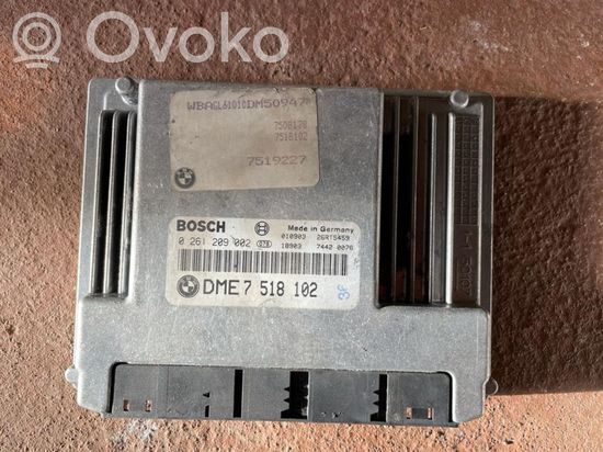 BMW 7 E65 E66 Engine control unit/module 0261209002 7518102 7519227