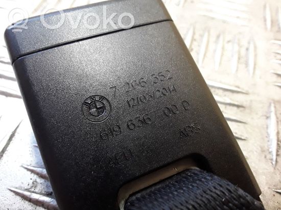BMW 1 F20 F21 Rear seatbelt buckle 7266352 619636700