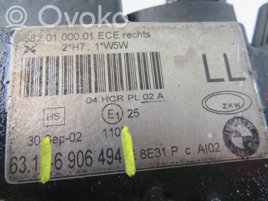 BMW 3 E46 Headlight/headlamp 6906494