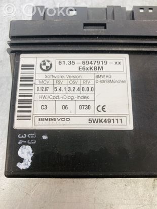 BMW 5 E60 E61 Comfort/convenience module 61356947919 6947919 5WK49111