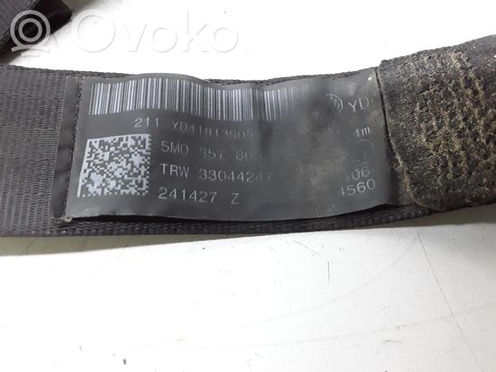 Volkswagen Golf Plus Rear seatbelt 5M0857805