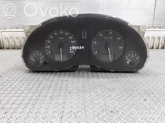 Volkswagen Sharan Speedometer (instrument cluster) 7M0919882H