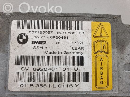 BMW 7 E65 E66 Airbag control unit/module 6920481 6920481 65776920481