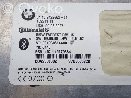 BMW 7 E65 E66 Bluetooth control unit module 8410912266201 16921111