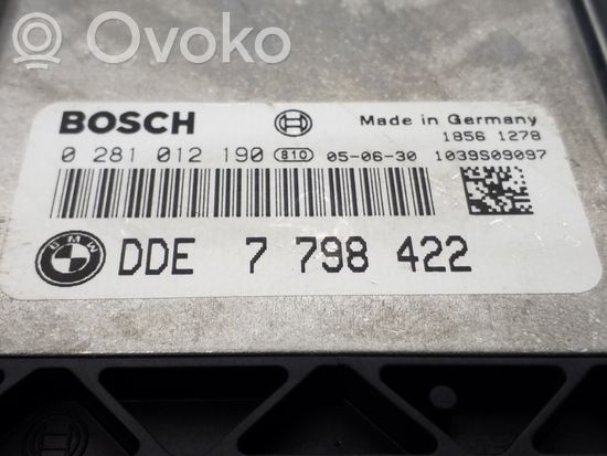 BMW 5 E60 E61 Engine control unit/module ECU 7798422 0281013190