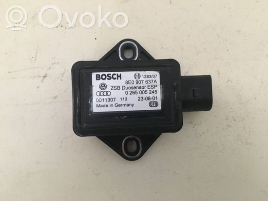 Audi A4 S4 B6 8E 8H ESP acceleration yaw rate sensor 8E0907637A 0265005245