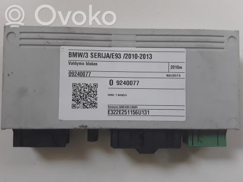 BMW 3 E90 E91 Other control units/modules 09240077
