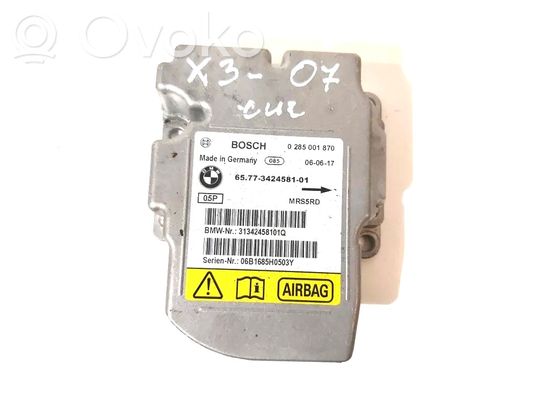 BMW X3 E83 Airbag control unit/module 0285001870 6577342458101