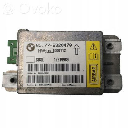 BMW 7 E65 E66 Airbag control unit/module 6920470