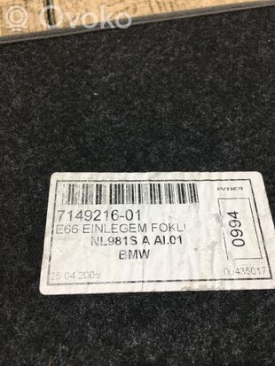 BMW 7 E65 E66 Trunk/boot mat liner 7149216