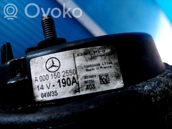 Mercedes-Benz E W211 Generator/alternator A0001502550 10480408 04W35