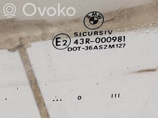 BMW 3 E46 Front door window glass four-door