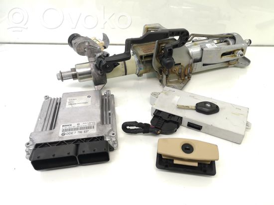 BMW 5 E60 E61 Engine ECU kit and lock set 7796637 0281012091 7797374