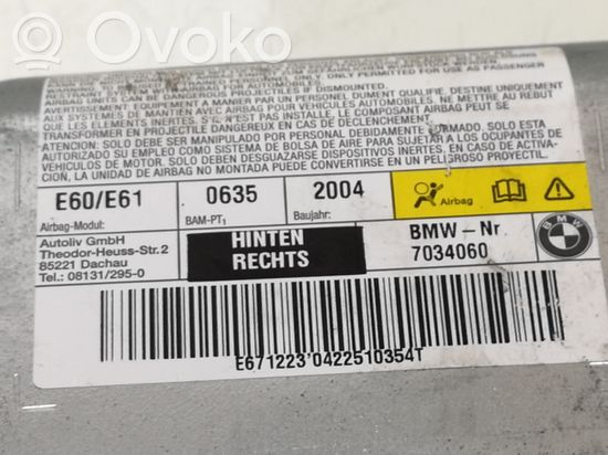 BMW 5 E60 E61 Rear door airbag 7034060 601190400E 601190500C