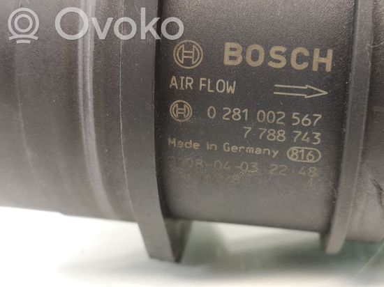BMW 1 E81 E87 Mass air flow meter 7788743 0281002567