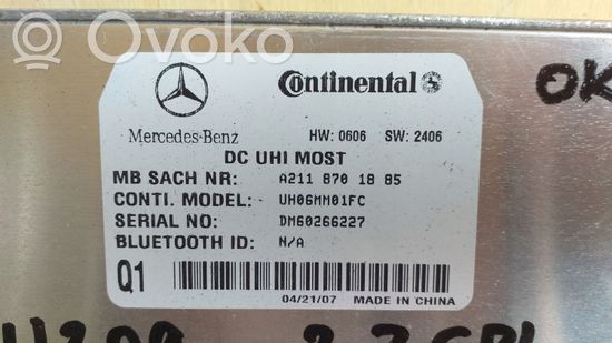 Mercedes-Benz CLK A209 C209 Bluetooth control unit module A2118701885