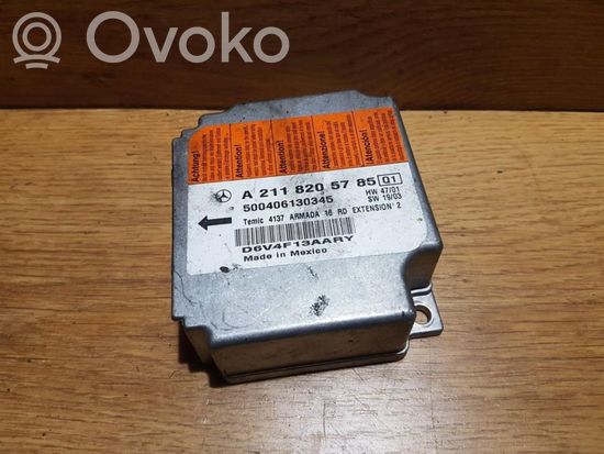 Mercedes-Benz E W211 Airbag control unit/module a2118205785 500406130345 a2118205785 500406130345