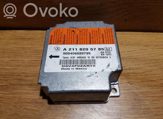 Mercedes-Benz E W211 Airbag control unit/module a2118205785 500406020795 a2118205785 500406020795
