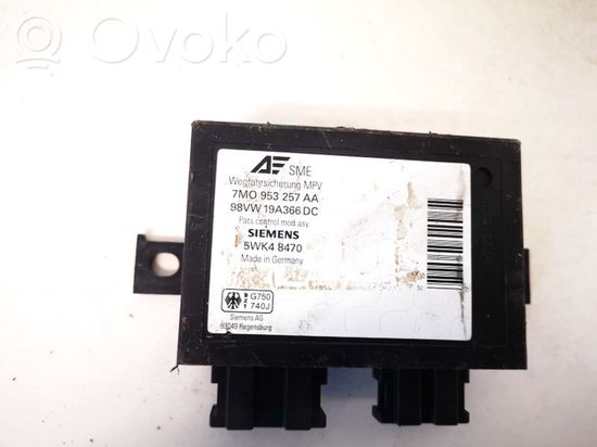Volkswagen Sharan Immobilizer control unit/module 7m0953257aa 98vw19a366dc 5wk48470 7m0953257aa 98vw19a366dc 5wk48470