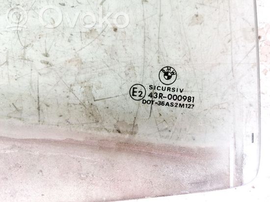 BMW 3 E46 Rear door window glass
