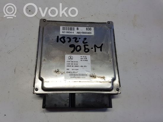 Mercedes-Benz Sprinter W906 Engine control unit/module A6519003403