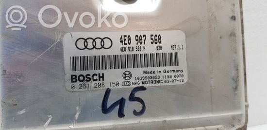 Audi A8 S8 D3 4E Engine control unit/module ECU 4E0910560H 4E0907560 0261208150