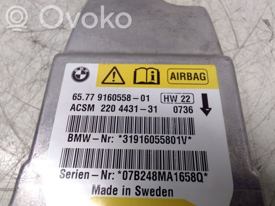 BMW 5 E60 E61 Airbag control unit/module 9160558 2204431