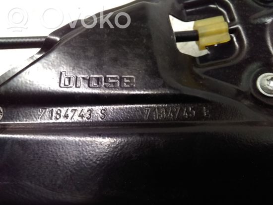BMW 5 E60 E61 Rear door window regulator with motor 6922319 7184743 7184745