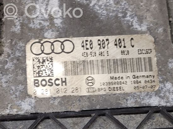 Audi A8 S8 D3 4E Engine control unit/module 4E0907401C 0281012281 EDC16CP