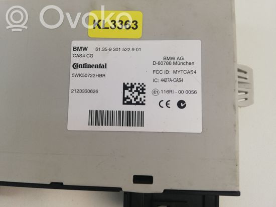BMW 5 F10 F11 CAS control unit/module 9301522 KL3363