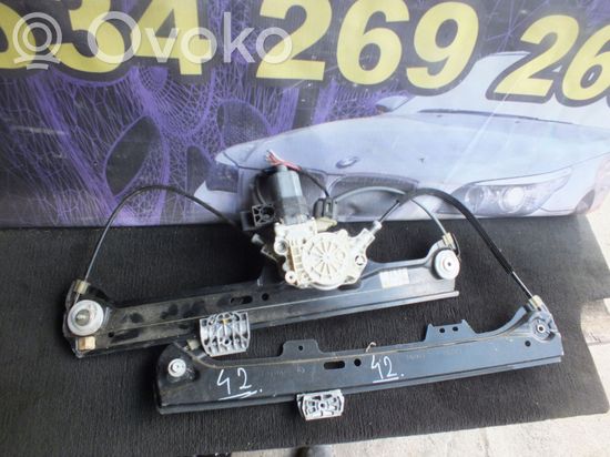 BMW 5 E60 E61 Front door window regulator with motor 7184384