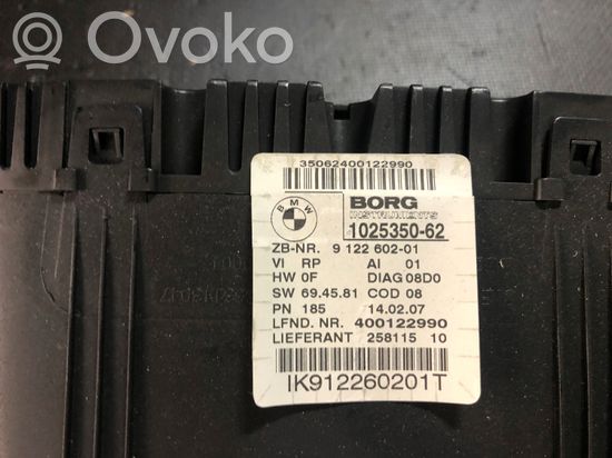 BMW 3 E90 E91 Speedometer (instrument cluster) 9122602