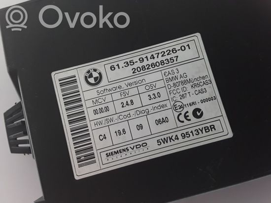 BMW 3 E90 E91 CAS control unit/module 9147226