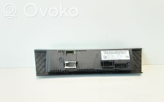 BMW 3 E90 E91 Climate control unit 9221853 64119221853