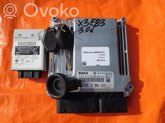 BMW X3 E83 Engine ECU kit and lock set 7801217 0281013052